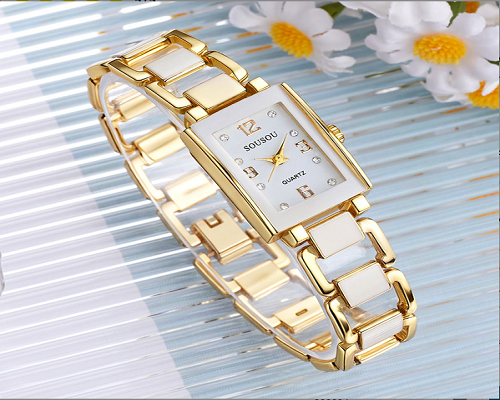 Gold Colour Women's Watch.